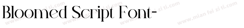 Bloomed Script Font字体转换